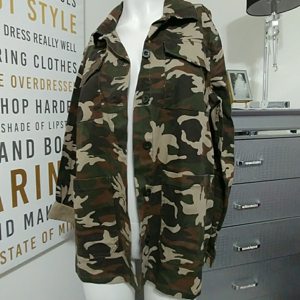 ๐ฅ NWT Sanctuary jean CAMO jacket - Picture 1 of 4